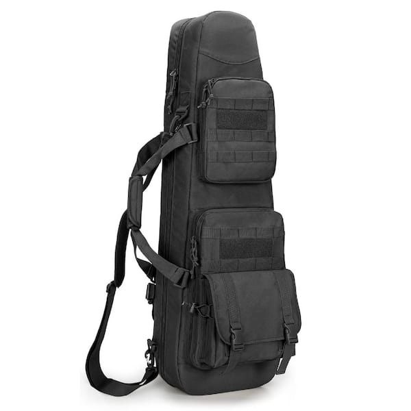 Justincity Tactical Double Rifle Backpack & Padded Rifle Bag for Hunting and Shooting Long Soft Rifle Case for 36 in. Rifles, Black