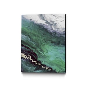 30 in. x 40 in. "Green Shore Line From Above" by Eva Watts Wall Art