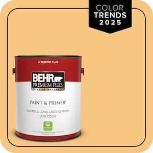 1 gal. #PPU6-07 Jackfruit Flat Low Odor Interior Paint & Primer