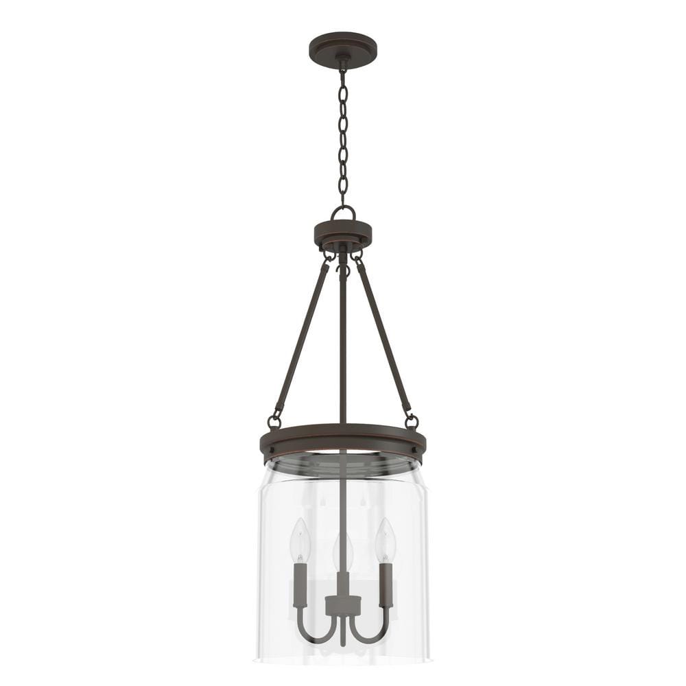 Devon Park Onyx Bengal 3-Light Glass Jar Pendant