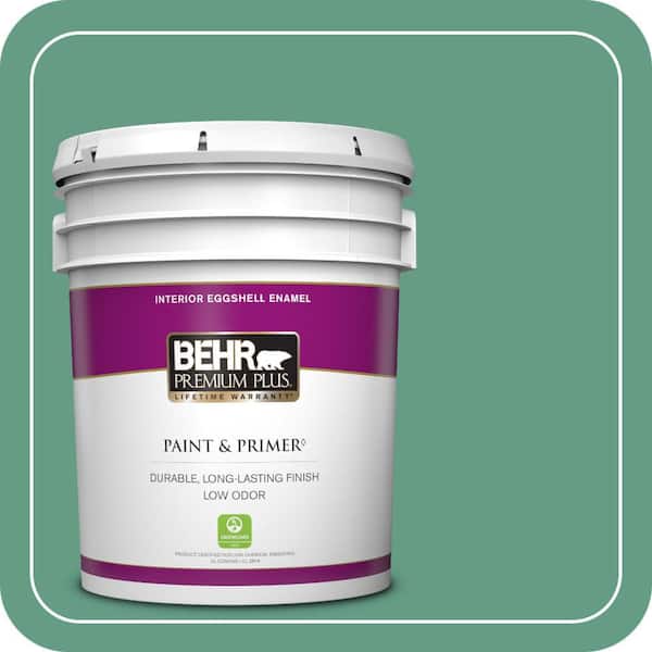 BEHR PREMIUM PLUS 5 gal. #480D-5 Scotch Lassie Eggshell Enamel Low Odor Interior Paint & Primer