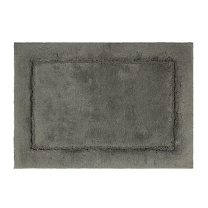 Regency Cool Grey 17 in. x 24 in. Gray Cotton Machine Washable Bath Mat