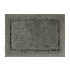 SUSSEXHOME Solid Gray Bathroom Rug, 1-Piece Bathroom Mat Set CAL