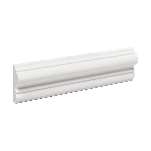 American Pro Decor 1-5/8 in. x 11/16 in. x 6 in. Long Plain Recycled Polystyrene Panel Moulding Sample