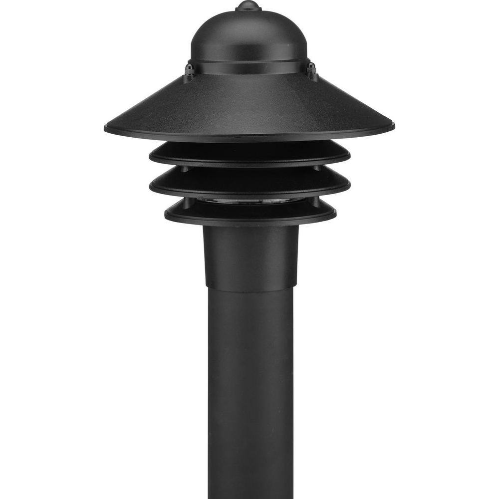 Newport Black Resin Outdoor Post Lantern with Prismatic Diffuser