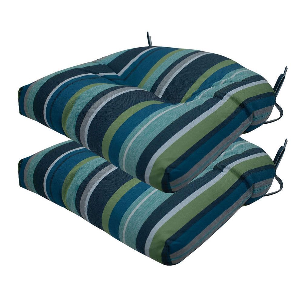 19.5 in. x 4 in. Universal Contoured Outdoor Tufted Lounge Chair Seat Cushi