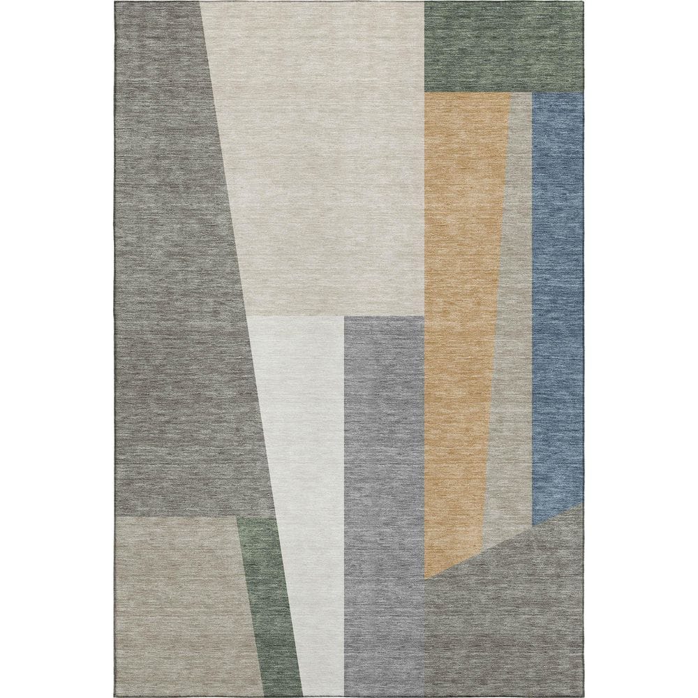 Mayfield Premium Machine Washable Abstract AMF2446 Taupe 10 ft. x 14 ft. Area Rug price history on PriceWatchPro