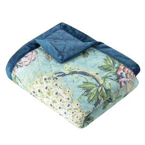 Pavona Jade Modern 50 in. x 60 in. Cotton Rich Throw Blanket