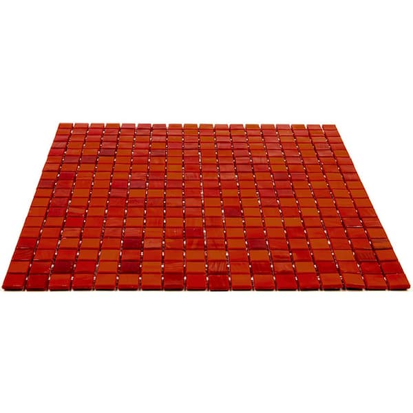 Apollo Tile Dune Apricot Red 12-in x 12-in Glossy Glass Uniform Squares Floor and Wall Tile (20-sq. ft/ Carton)