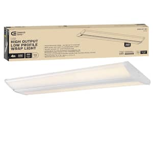 4 ft. High Output 7500 Lumens Integrated LED Dimmable White Wraparound Light 4000K Ultra Low Profile
