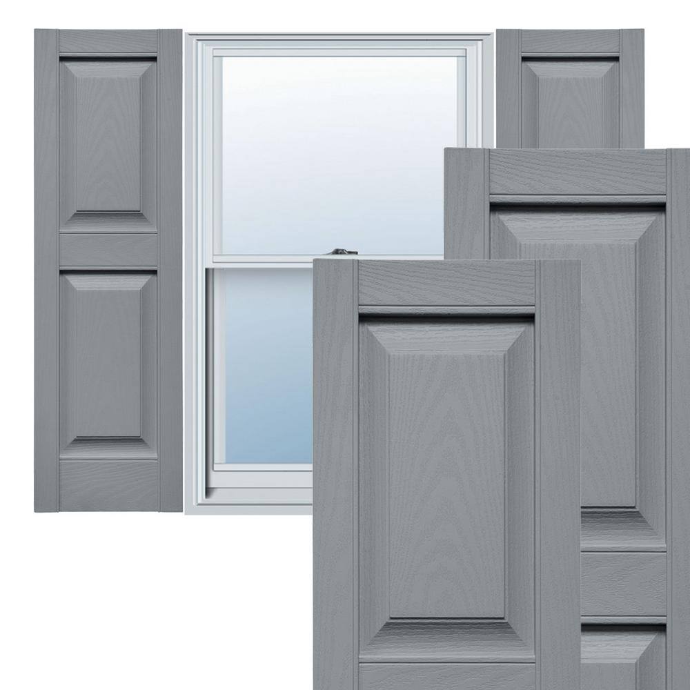 Lifetime 14.75 in. W x 63 in. H Raised Panel Vinyl Shutters Pair in Platinum price history on PriceWatchPro