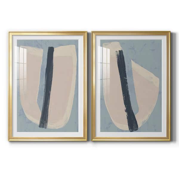 Wexford Home Paper Slice I by Wexford Homes 2 Pieces Framed Abstract Paper Art Print 22.5 in. x 30.5 in.