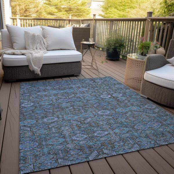 Cassidy Floral Indoor Outdoor Rug Carpet Washable Large Area Rugs