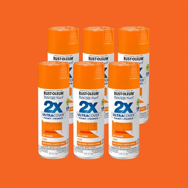 12 oz. Gloss Real Orange General Purpose Spray Paint (6-Pack)