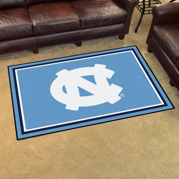 North Carolina Tar Heels Blue 4 ft. x 6 ft. Plush Area Rug