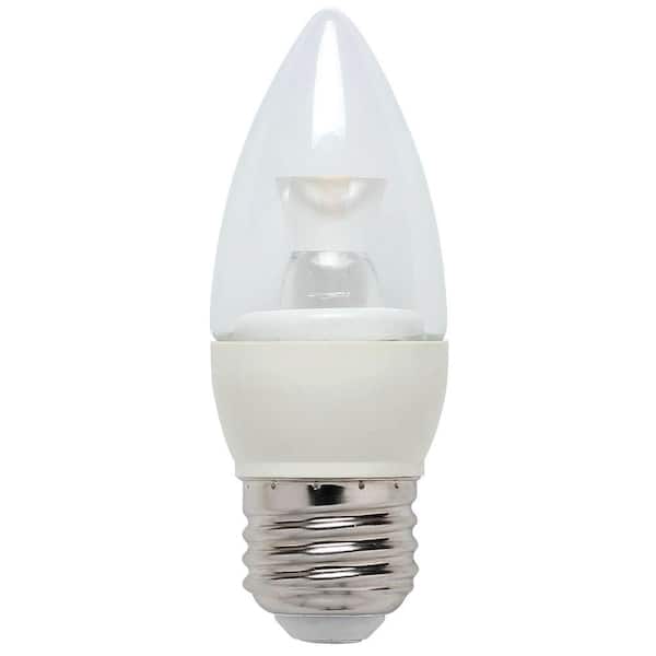 25W Equivalent Bright White Torpedo B10 Dimmable LED Light Bulb