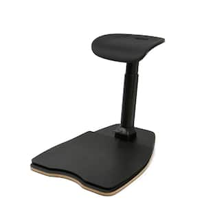 Ergonomic Stepstool/Mat, Anti-Slip Mat, Anti-Fatigue Thick Mat, Foot Rest Mat with Seat Included, Black