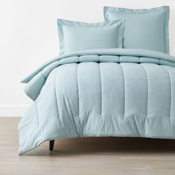 Company Cotton Garment Wash Cloud Blue King/California King Cotton Percale Comforter