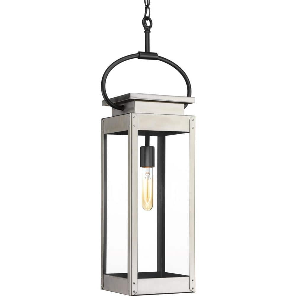 Union Square Collection 1-Light Stainless Steel Farmhouse Outdoor Hanging Lantern Light price history on PriceWatchPro