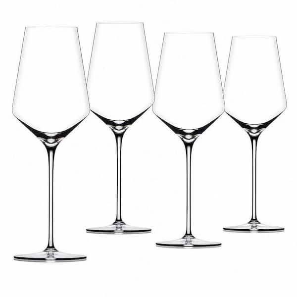 15 oz. Crystal Hand-Blown Red Wine Glasses Thin Rim & Long Stem, Elegant Tulip Shape for Crystal Wine Glasses (Set of 4)
