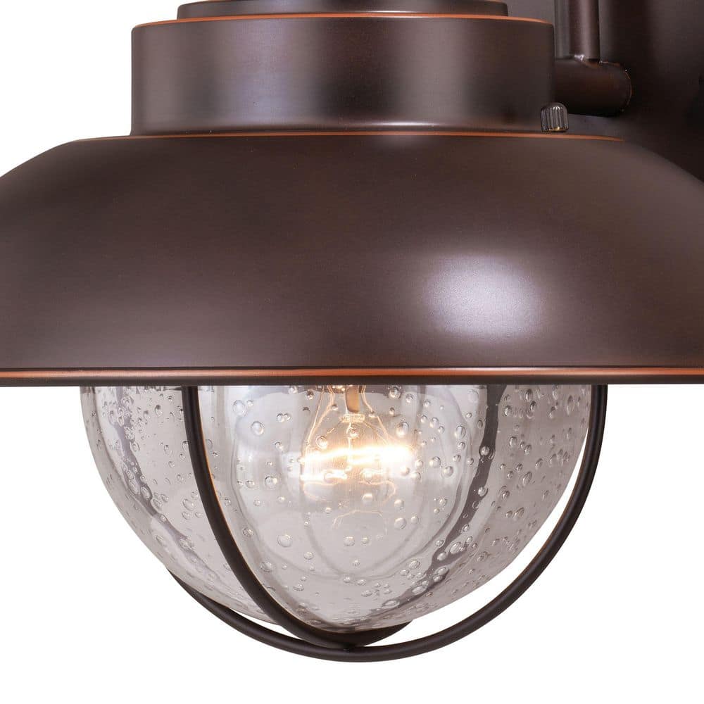 Burnished Bronze Nautical-Style Dimmable Wall Sconce