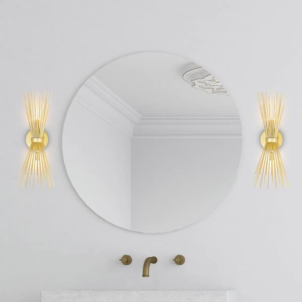 Savannah 2 Light Wall Sconce With Gold Leaf Finish