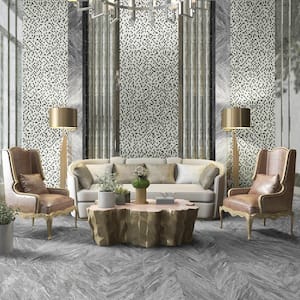Marble Attache Lavish Stellar Gray Polished 4 in. x 8 in. Color Body Porcelain Floor and Wall Sample Tile