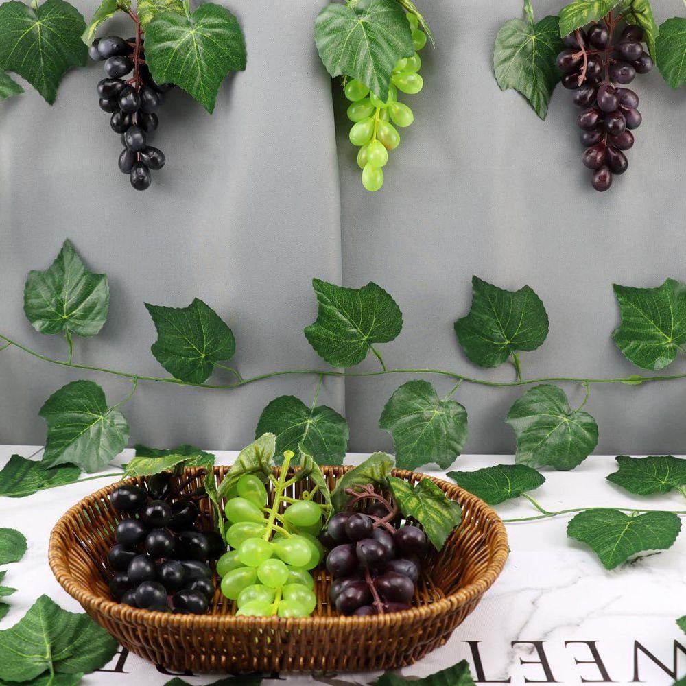 【セット販売】GRAPEVINE シングル他 3.7 in. Artificial Green Hanging Vine Plant with Grapes 6-Pack