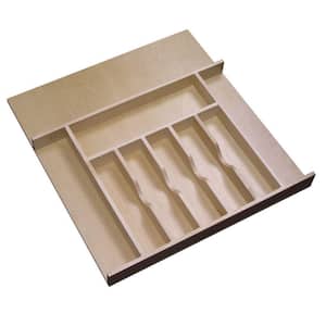 10x3x19 in. Cutlery Divider Tray for 15 in. Shallow Drawer in Natural Maple