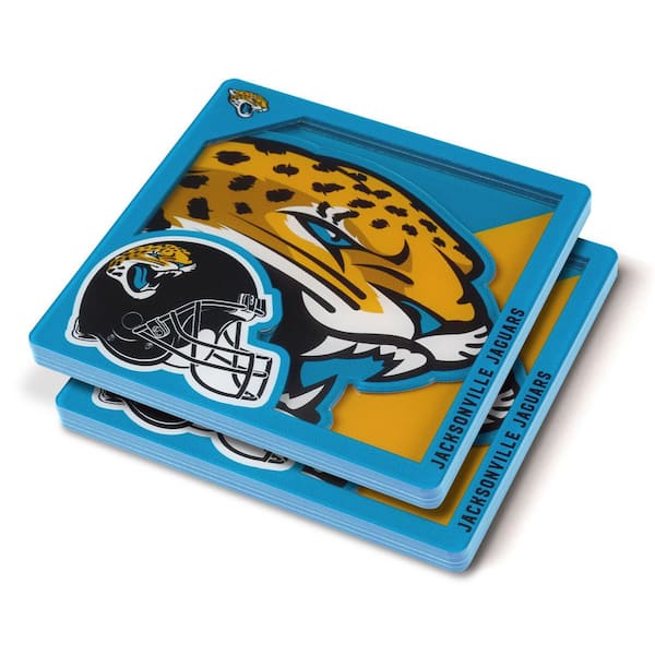 YouTheFan NFL Jacksonville Jaguars 3D Logo Series Multi-Colored Coasters  2503448 - The Home Depot