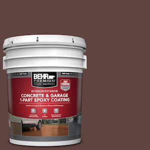 5 gal. #MQ1-54 Death By Chocolate Self-Priming 1-Part Epoxy Satin Interior/Exterior Concrete and Garage Floor Paint