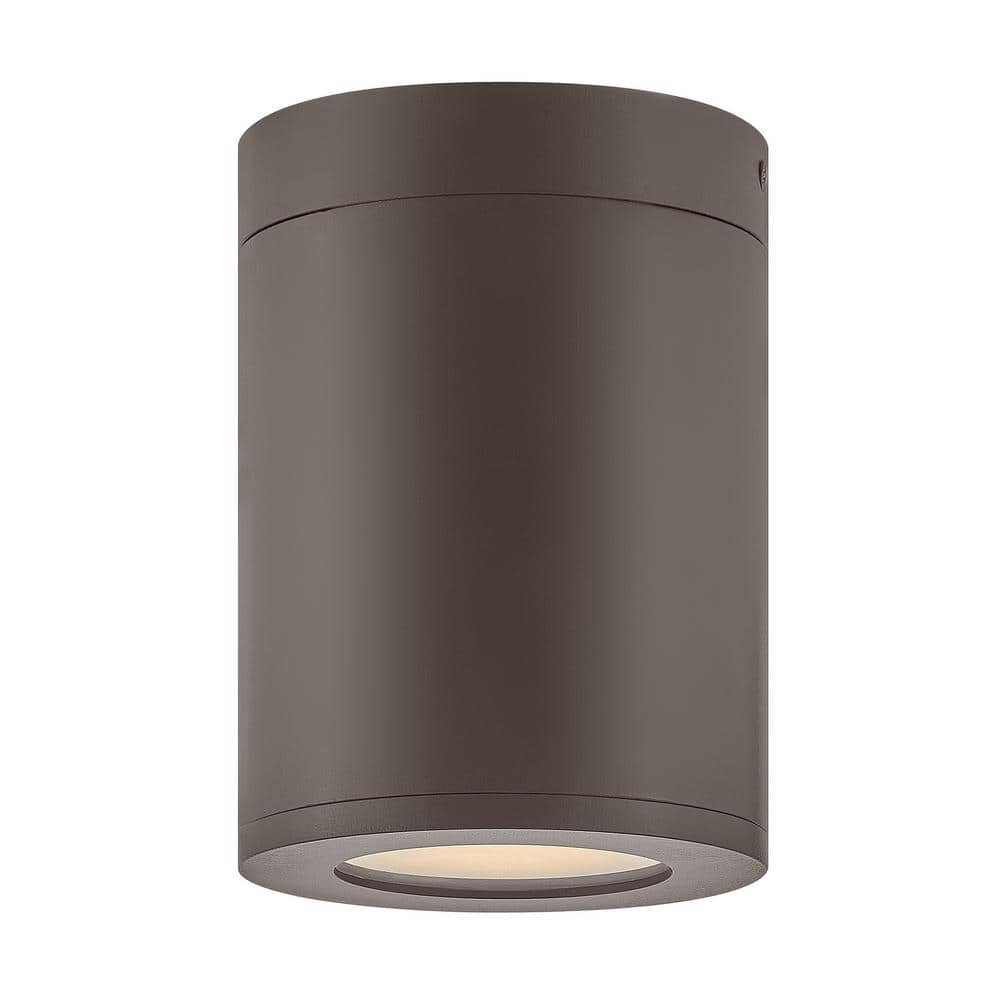 Brissia Frosted Cylinder Outdoor Flush Mount