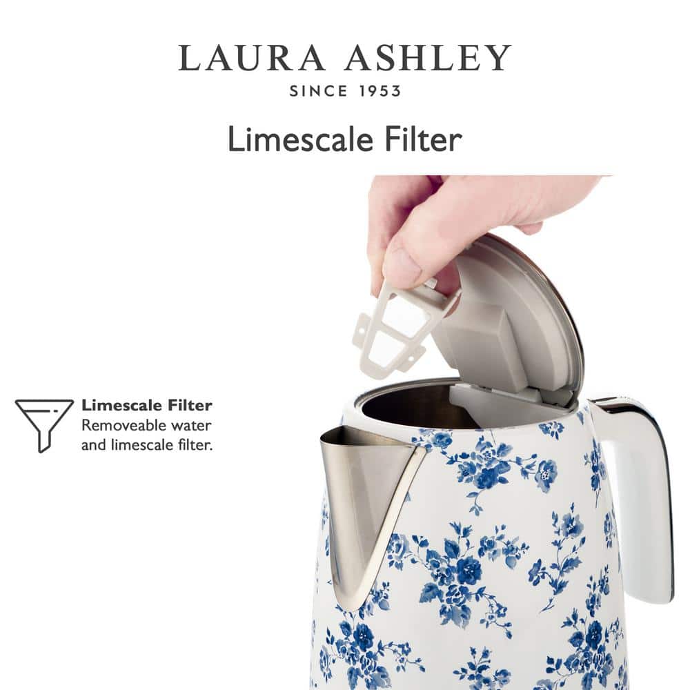Laura Ashley China Rose Stainless Steel Electric Jug Kettle