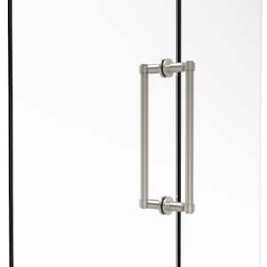 Contemporary 12 in. Back-to-Back Shower Door Pull in Polished Nickel