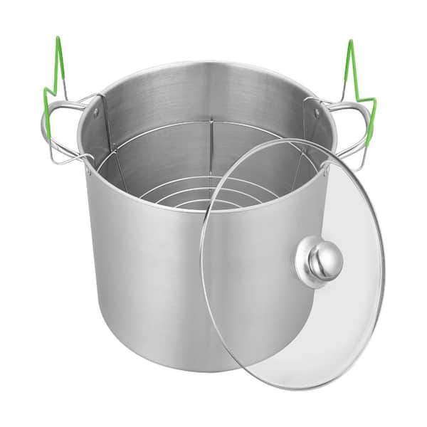 Water Bath Canning Starter Kit 9-Piece, Pot Rack Lid Funnel Tongs Jar Lifter Wrench Magnetic Wand Bubble Tool
