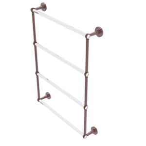 Clearview 24 in. 4-Tier Ladder Towel Bar with Twisted Accents in Antique Copper