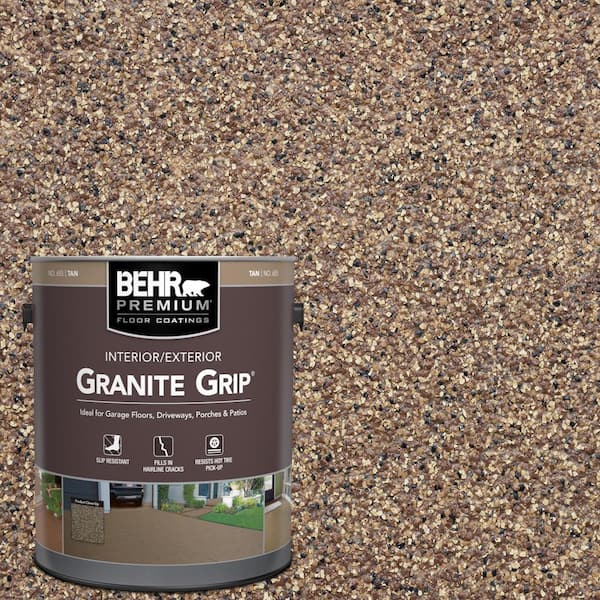 1 Gal. Tan Granite Grip Decorative Flat Interior/Exterior Concrete Floor Coating