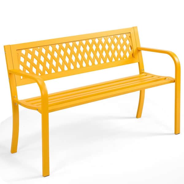 47 in. 2-Person Metal Outdoor Bench