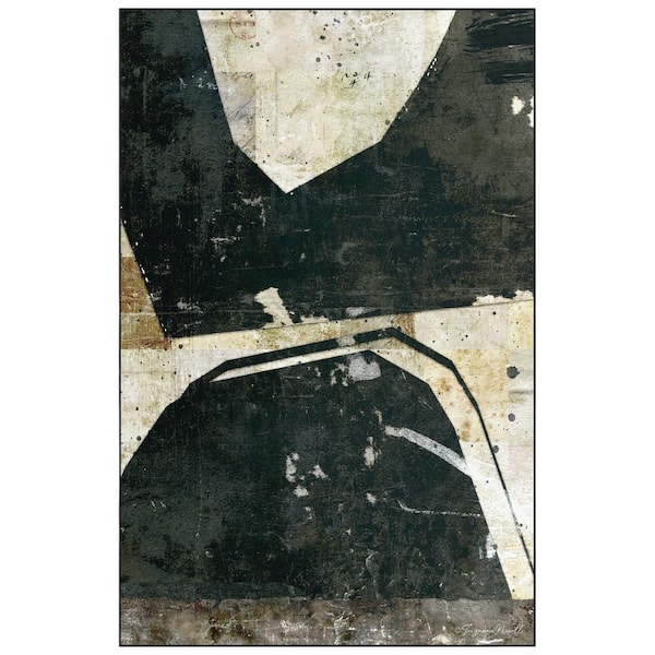 Multi-colored 5 ft. x 8 ft. Geometric Collage I Washable Abstract Art Area Rug