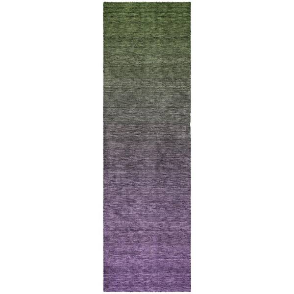 Dream Shag Premium Machine Washable Abstract ADS833 Purple 2 ft. x 7 ft. Runner Rug