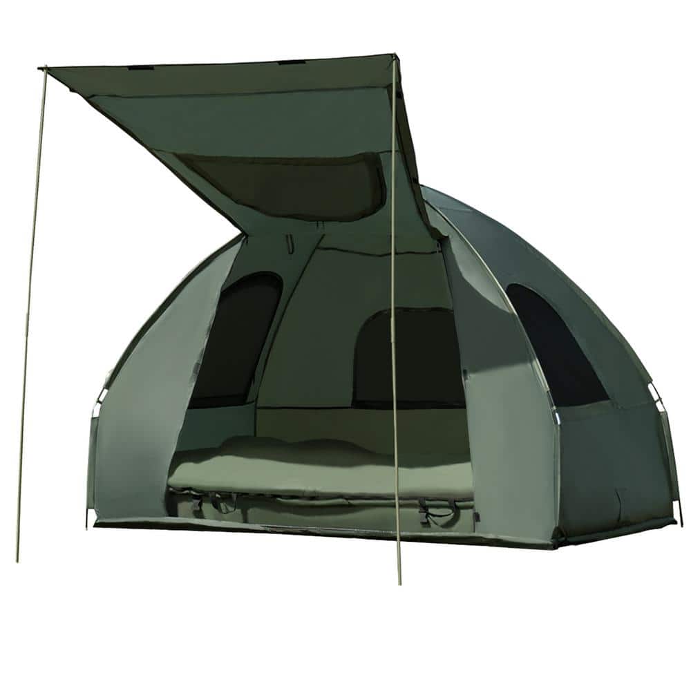 Green Four Season Solo Dome Camping Tent with Carry Bag