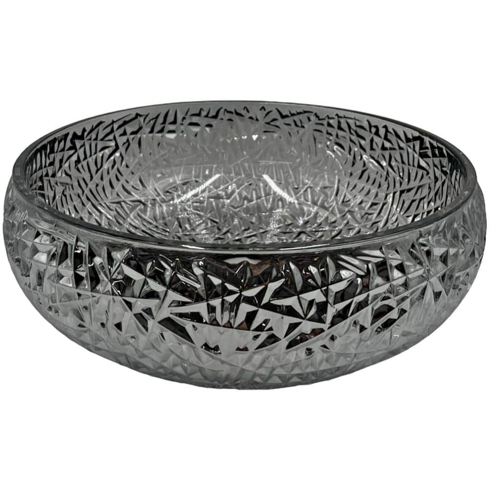 Moonshell 17" Black Gradient Glass Round Vessel Sink