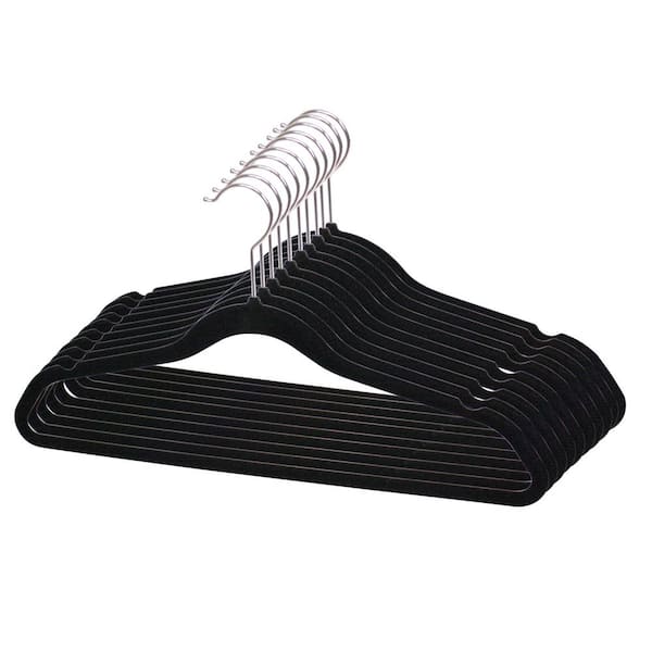 Black Velvet Shirt Hangers 10-Pack HDC64076 - The Home Depot