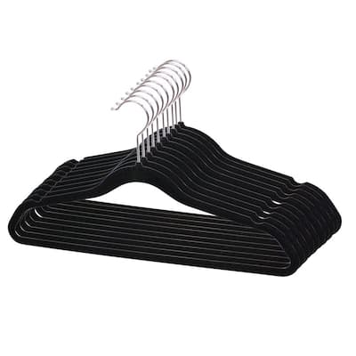 Home Basics Non-Slip Space-Saving Rubberized Plastic Hangers