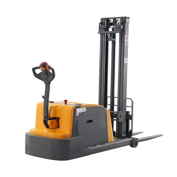 APOLLOLIFT 3300 lbs. Counterbalanced Stacker 118 in. Max Lifting Full Electric Pallet Stacker with Adjustable Forks
