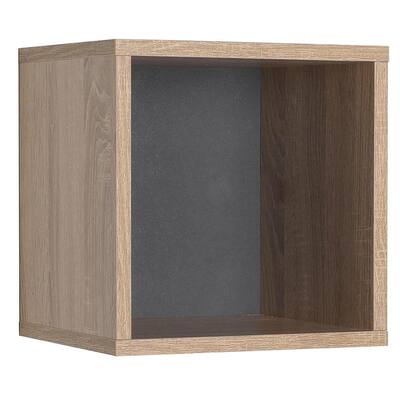 Lux 7 in. x 13 in. x 13 in. Natural Cube Decorative Wall Shelf