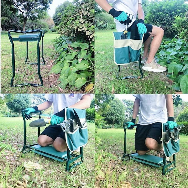 Fold up garden stool sale