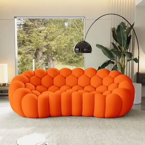 Magic Home 98.4 in. Armless Roche Bubble 1-Piece Fabric Curved