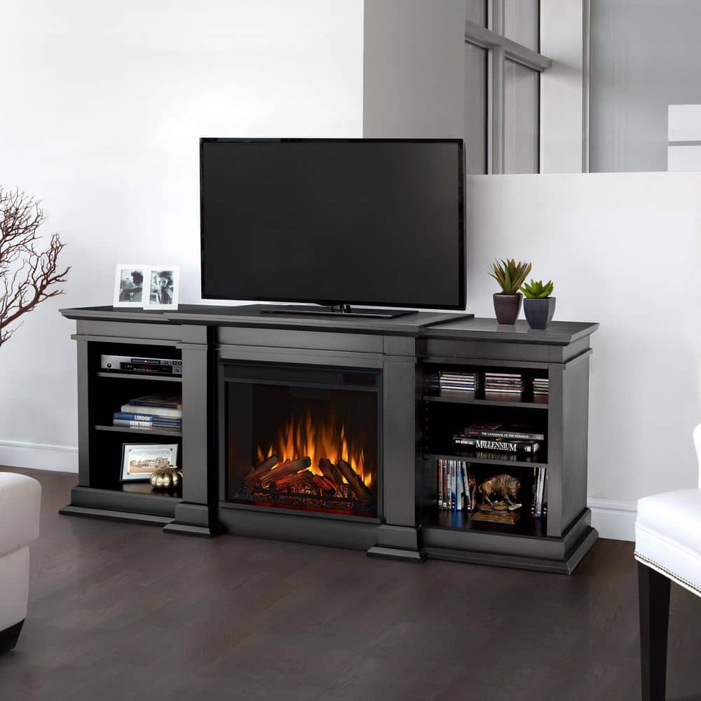 black-real-flame-fireplace-tv-