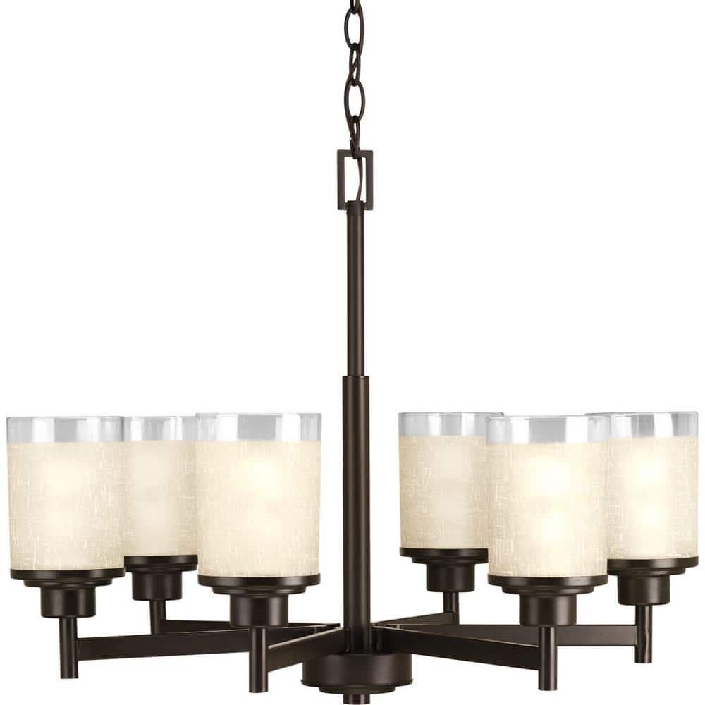 Progress Lighting Alexa 6-Light Antique Bronze Modern/Contemporary Chandelier